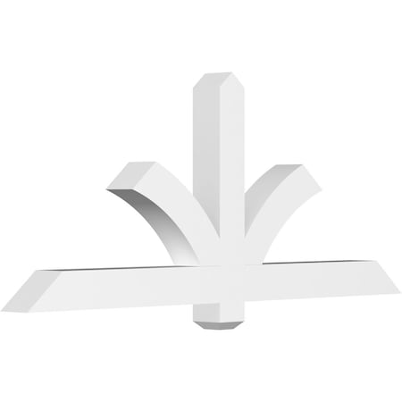 Ekena Millwork Redmond Architectural Grade PVC Gable Bracket, 60"W x 25"H x 4"D x 4"F, 10/12 Pitch GBP060X25X0404RED00